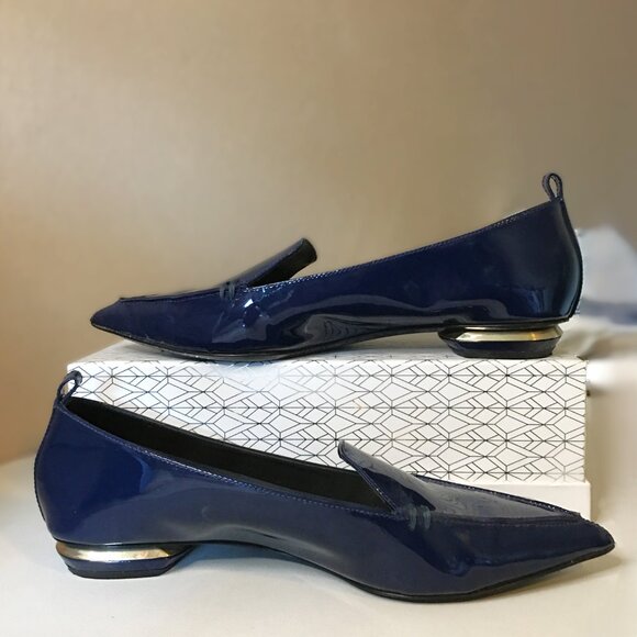 NICHOLAS KIRKWOOD "Beya" Blue Patent Leather Loafers **super rare patent color** - Picture 3 of 14